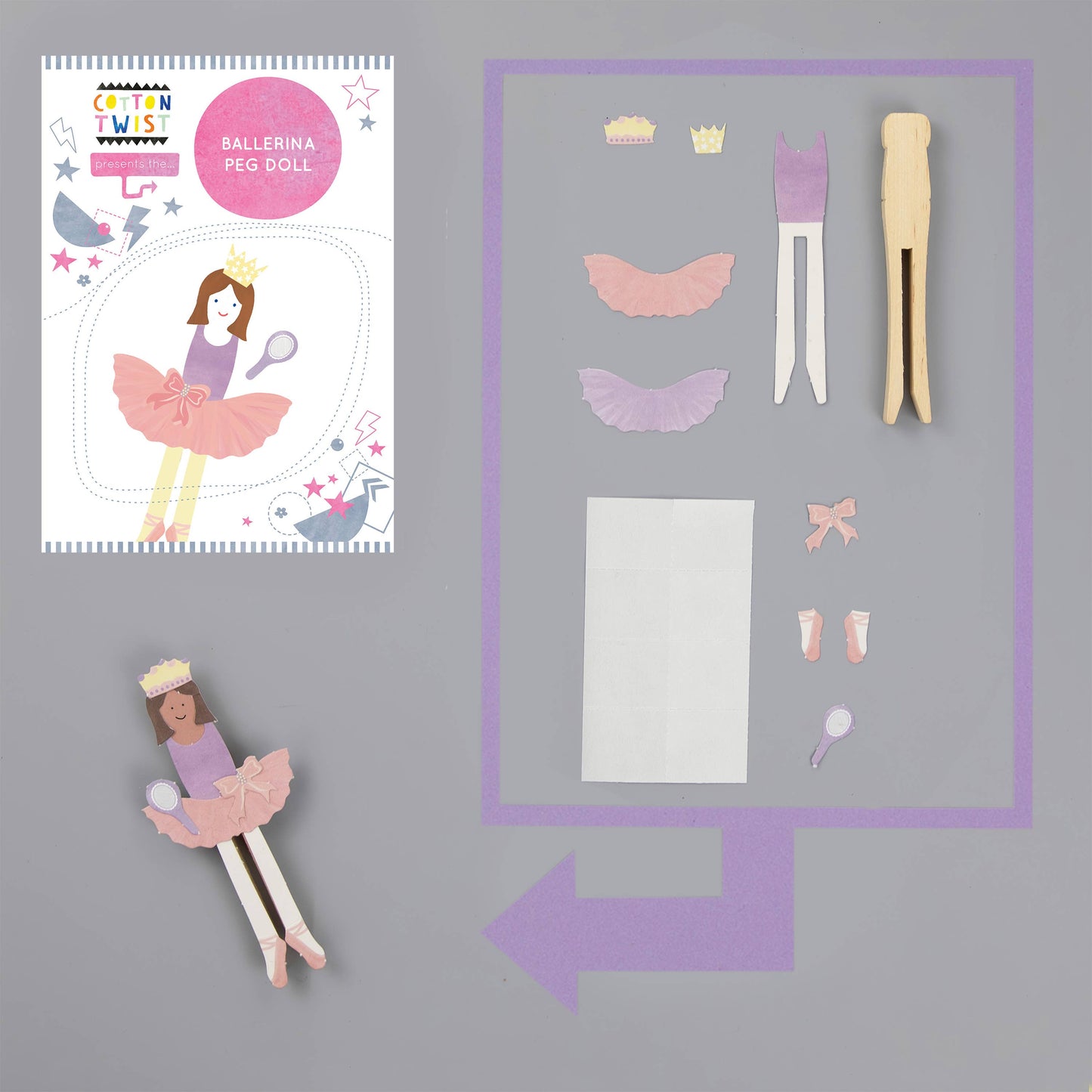 Make Your Own Ballerina Peg Doll