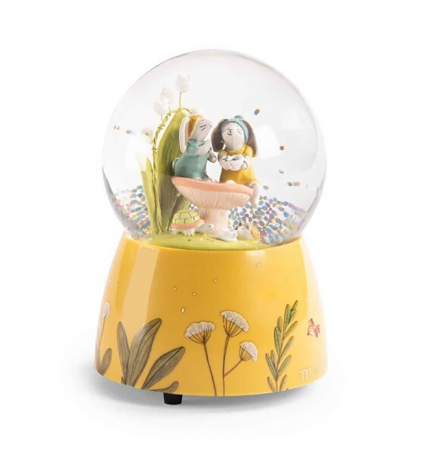 Bola de nieve musical / Musical snow globe - Los tres conejitos