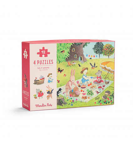 4 puzles (12 piezas) / 4 puzzles (12 pieces) - La grande famille